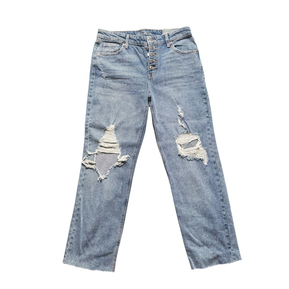 Wild Fable Light Blue Distressed Straight Leg Jeans